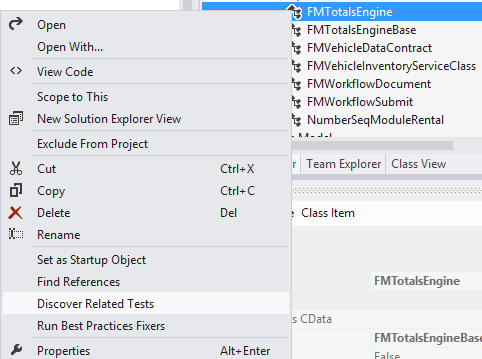 Screenshot of an example of test cases displayed in Test Explorer.