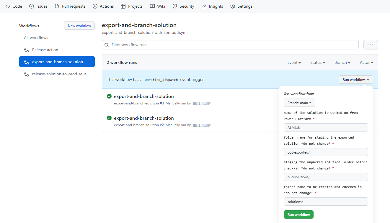 Kør arbejdsprocessen.