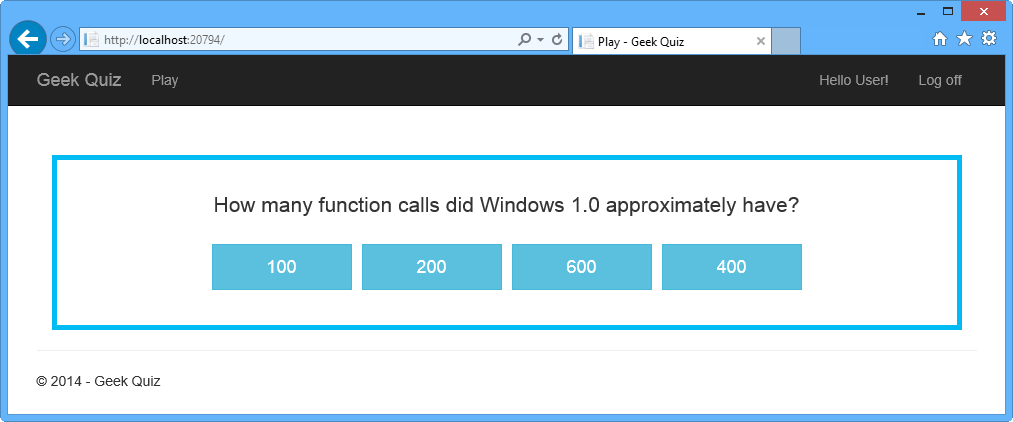 Eine weitere Frage Eine