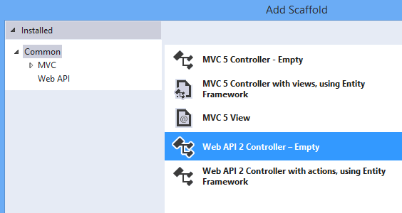 neuen Controller hinzufügen