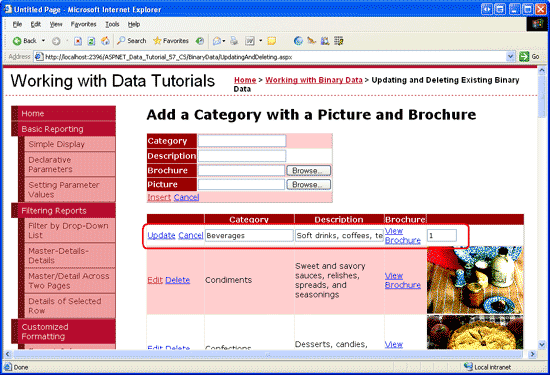 GridView fehlt eine Bearbeitungsschnittstelle für BroschürePath