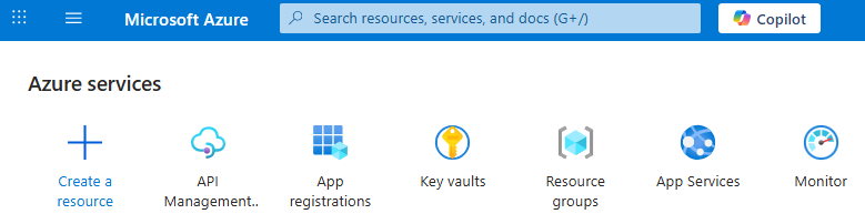 Screenshot des Azure-Portals.