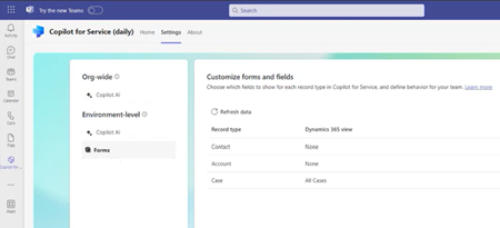 Screenshot der Anpassungen.