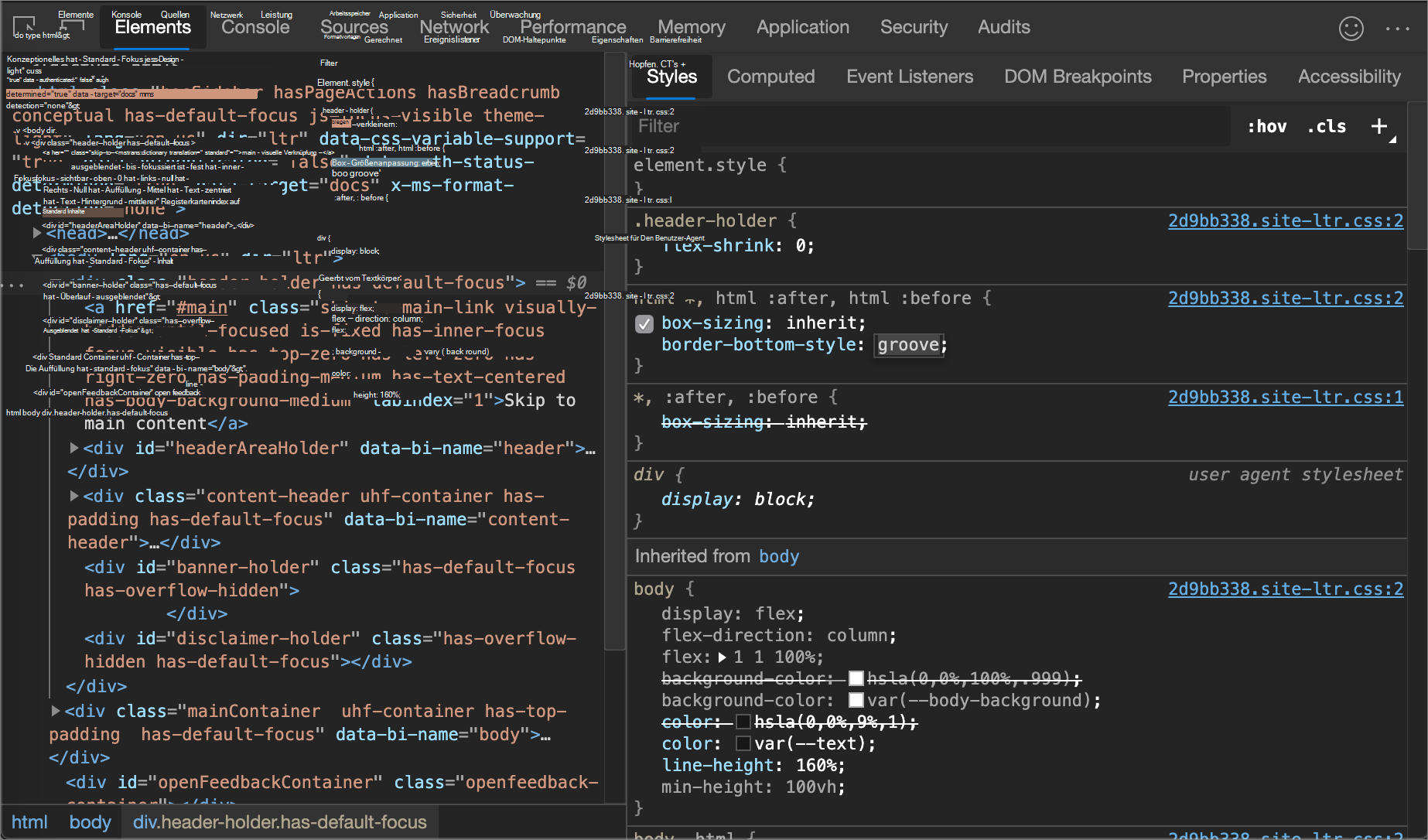 Hinzufügen einer Deklaration zu einer Stilregel