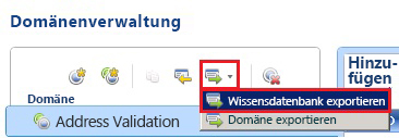 Wissensdatenbank exportieren (Menü)