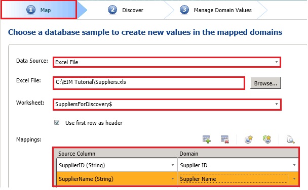 Seite für den Entdeckungsprozess