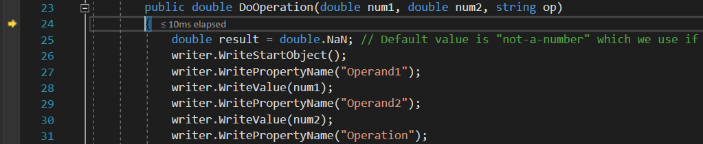 Screenshot des Befehls 