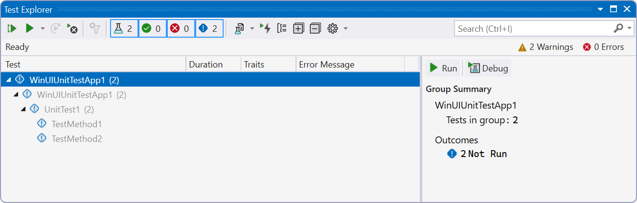 Screenshot des Fensters 