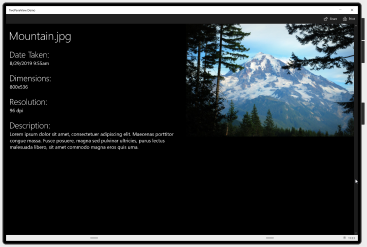 Ansicht mit zwei Bereichen, die von rechts nach links konfiguriert ist