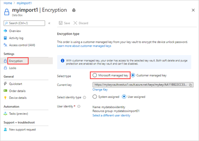 Screenshot showing a Data Box order's Overview pane.