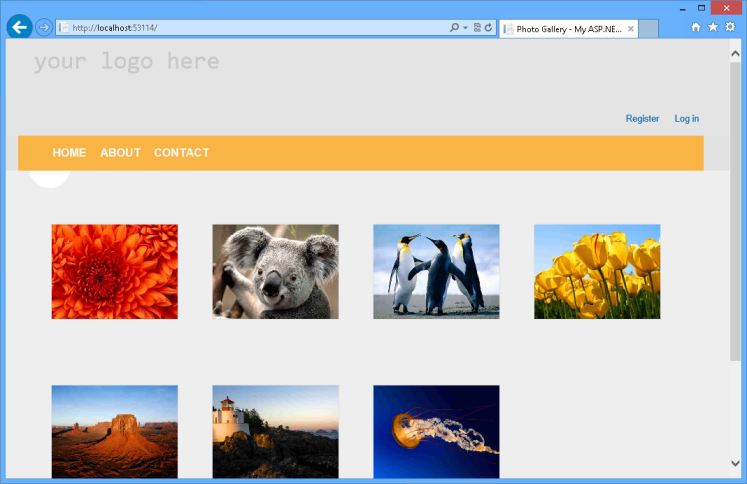 PhotoGallery desktop view PhotoGallery desktop view