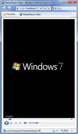 [Screenshot shows the video playing automatically when the page is run in a browser.]