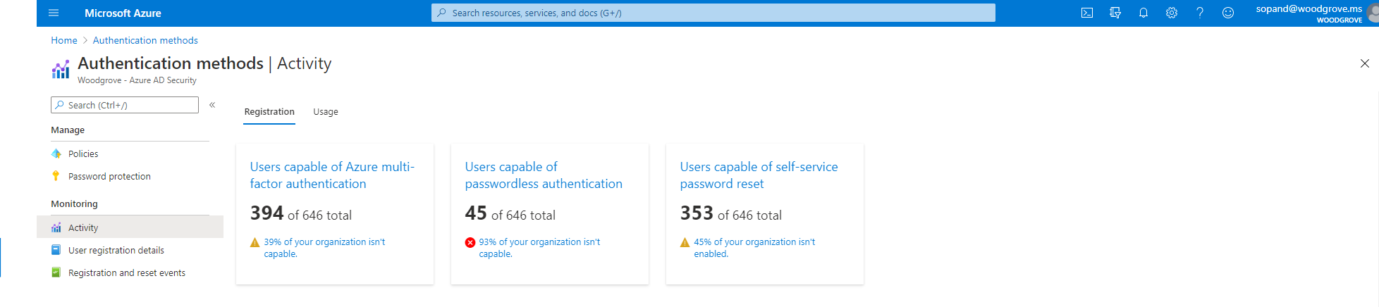 Screenshot of users who can register