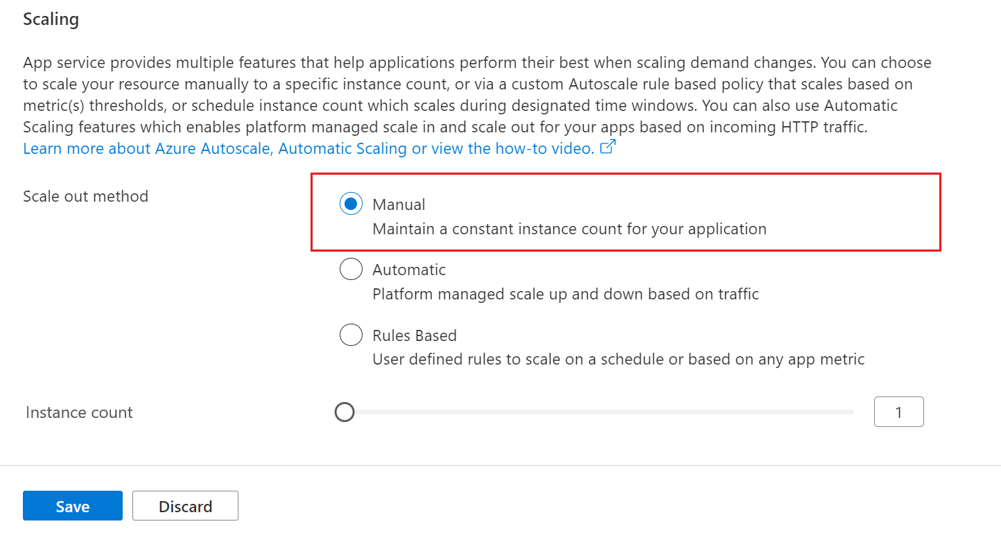 Screenshot of manual scaling.