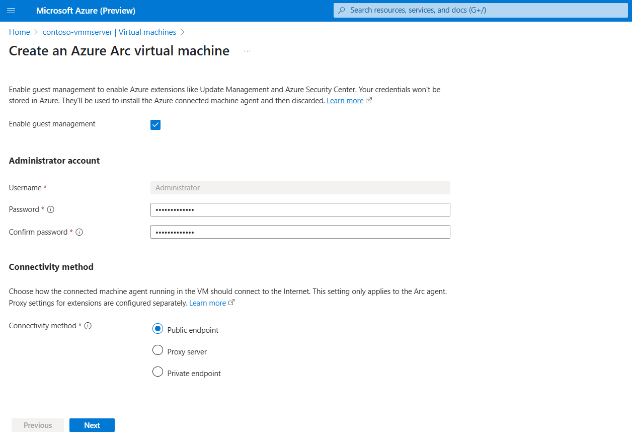Screenshot of administrator account screen.