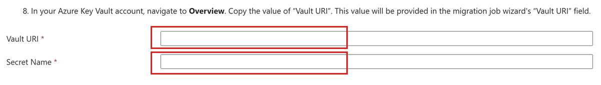 Screenshot of target selection section.