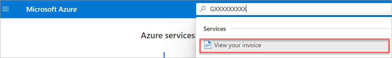 Screenshot that shows searching for invoice.