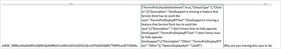 Screenshot that shows the attribute in the CSV source data.