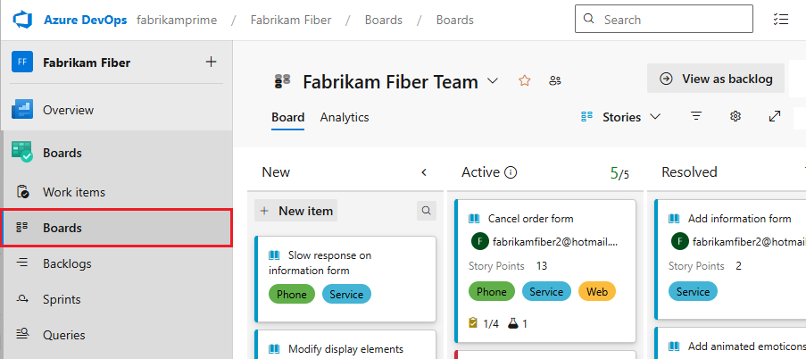 Screenshot that shows opening your board, cloud version.