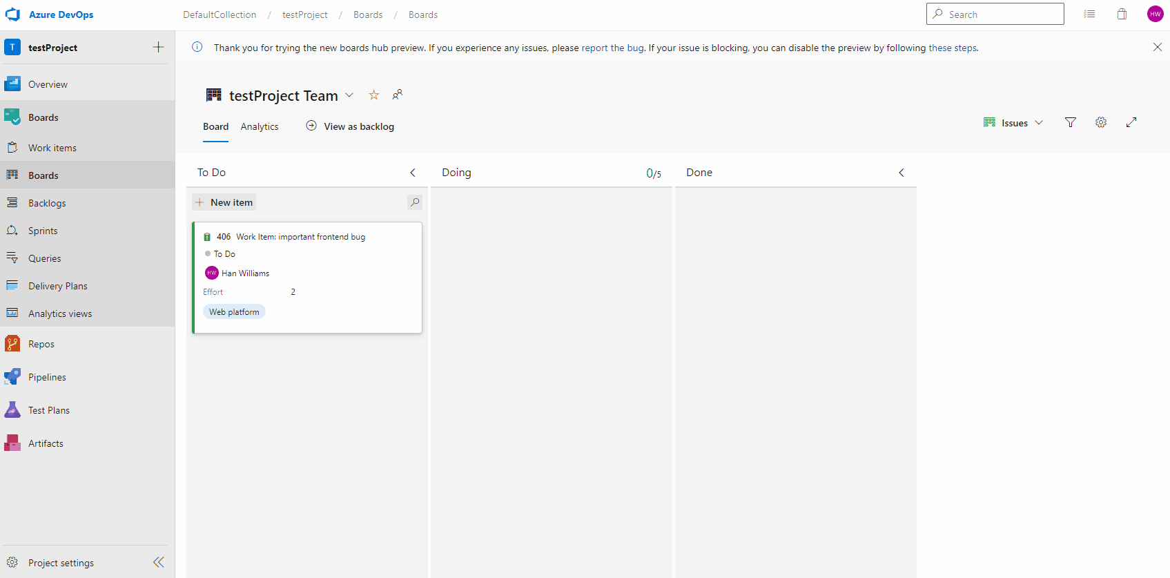 gif to demo filter on work item history Gif to demo filter on work item history.