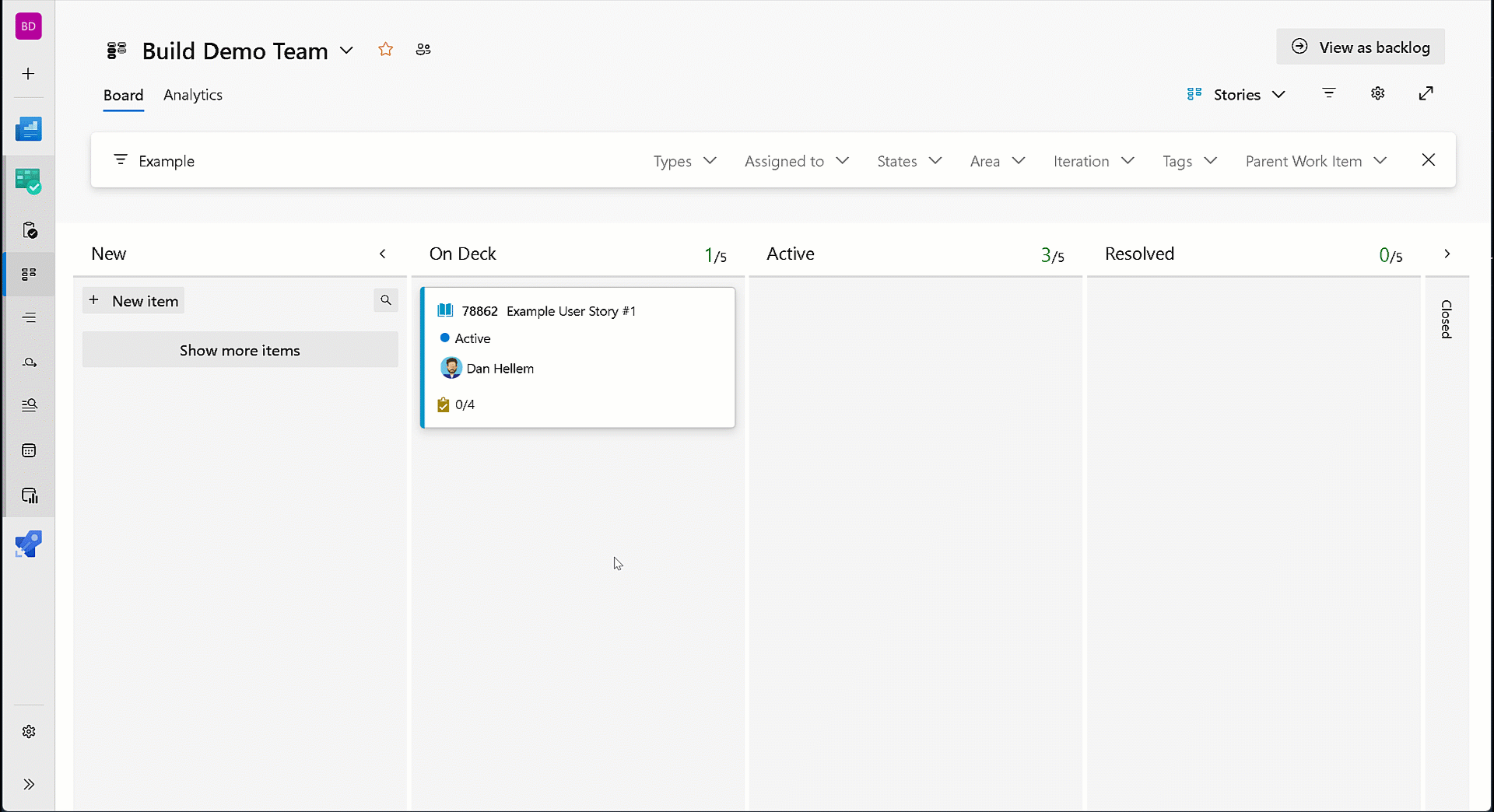 gif to create GitHub branch from work item Gif to demo create GitHub branch from work item.