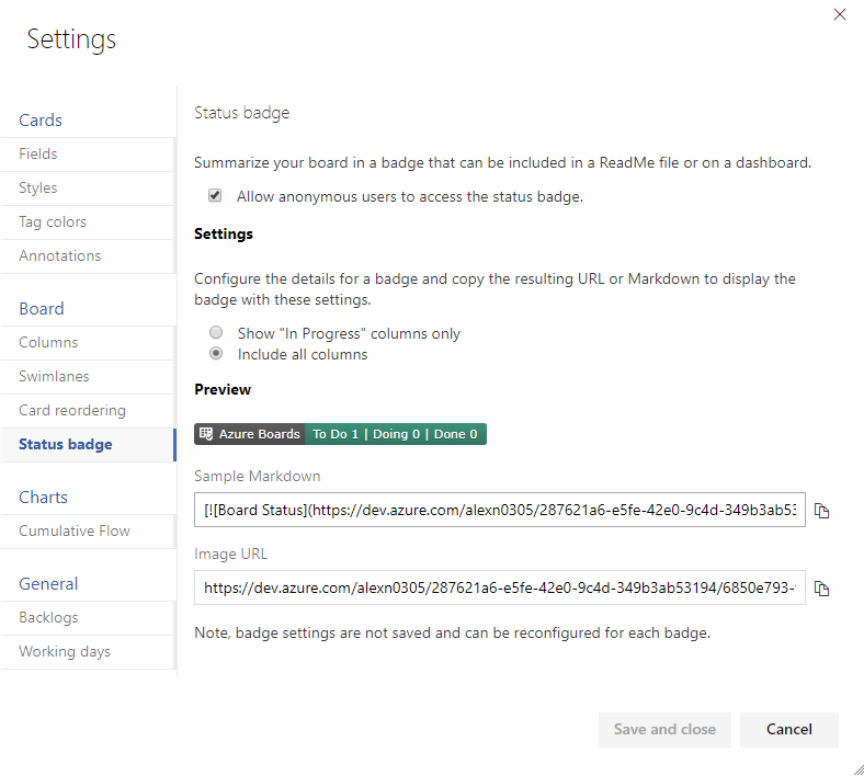 Share your team's boards using badge Short video that shows how to share your team's boards using badge.