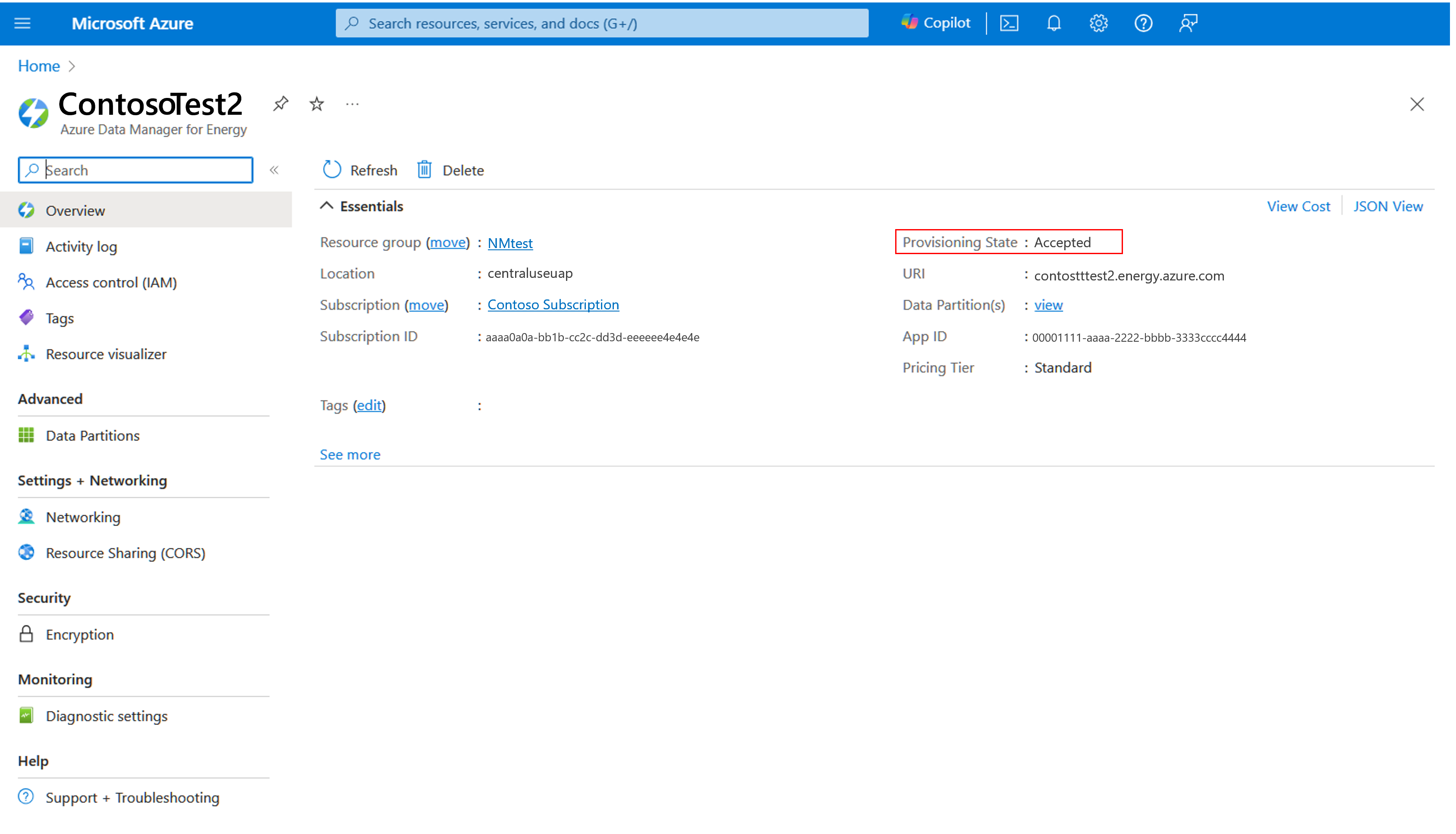Screenshot of CORS update window set out.