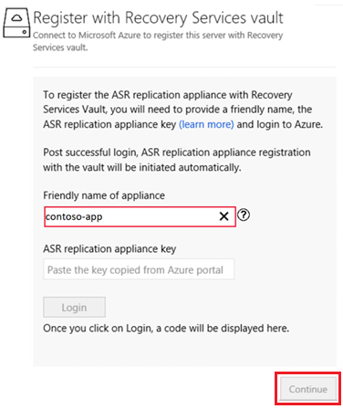 Screenshot shows the registry with recovery service vault.