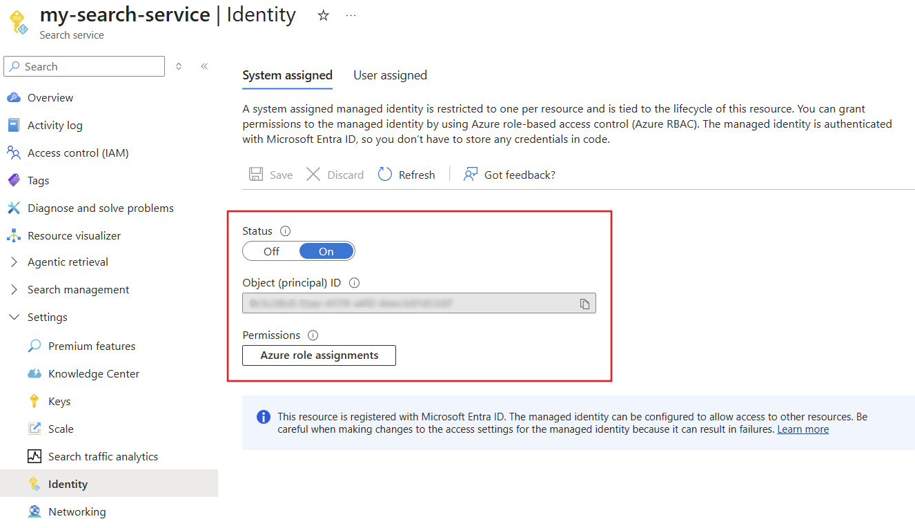 Screenshot of a system identity object identifier.