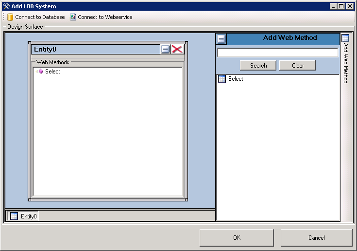 05_Add_LOB_System Add Select method to the Design Surface