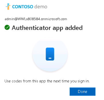 Authenticator app added