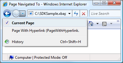 Navigate with the back and forward buttons. Back and Forward buttons
