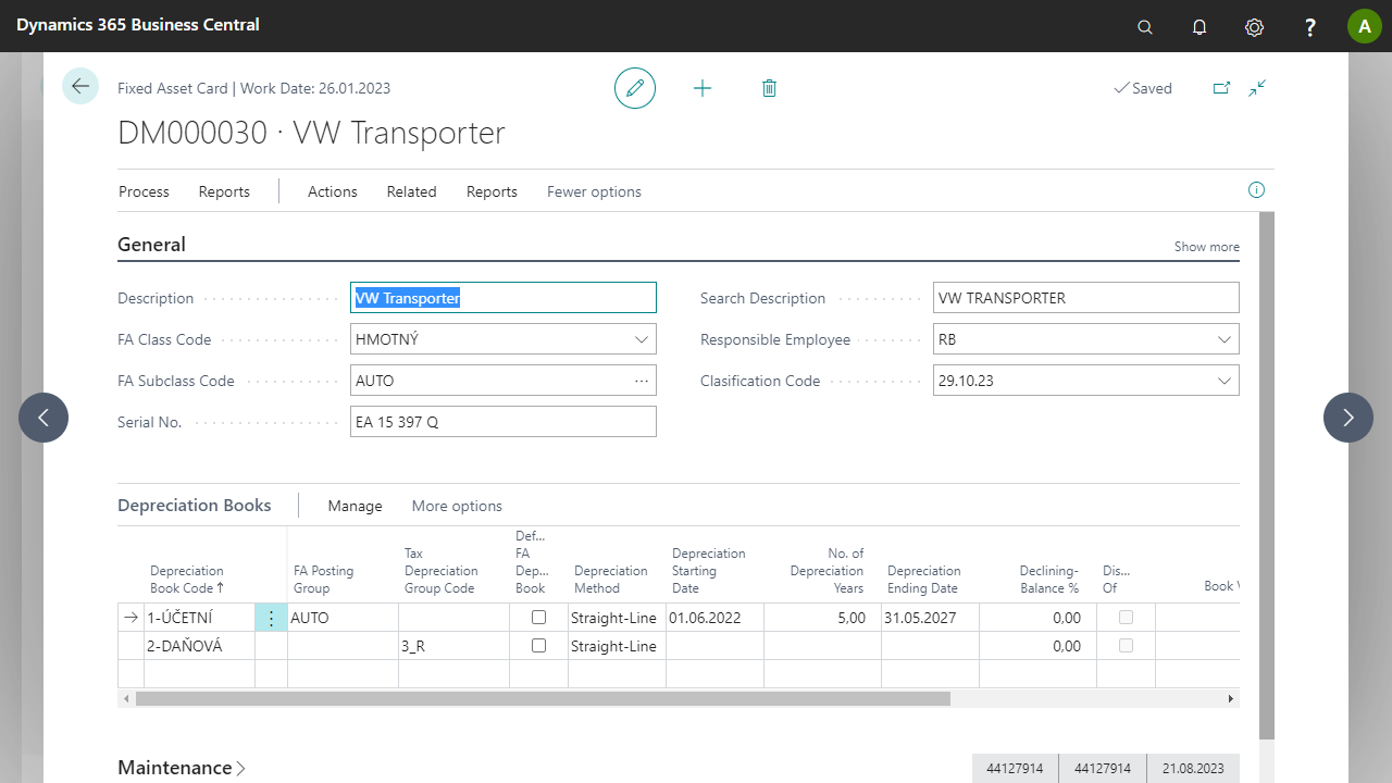 Fixed Asset CZ Fixed Asset CZ