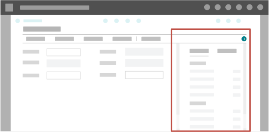 Shows the FactBox position in the web client