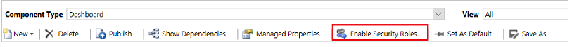 Choose to enable security role Choose to enable security role.