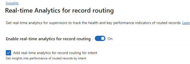Screenshot of the record routing option from the Copilot Service admin center