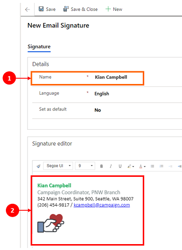 Add a new email signature Add a new email signature.