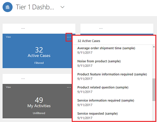 Tiles with the list of cases Tiles with the list of cases.