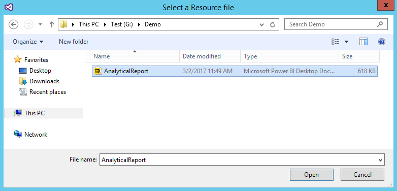Screenshot of Select a Resource file dialog box.