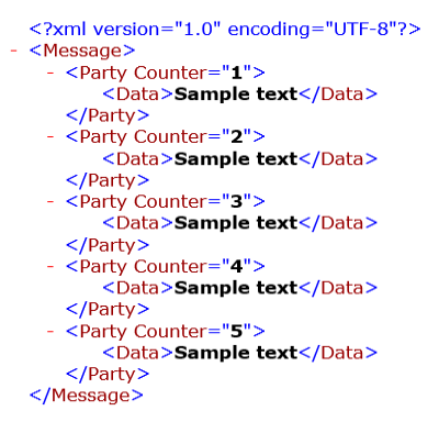 Screenshot of result of running the format on a new web browser tab.