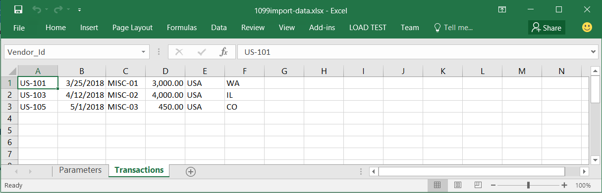 Sample Excel file for importing from SharePoint.