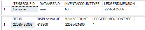 Results showing the default account source Results showing the default account source.
