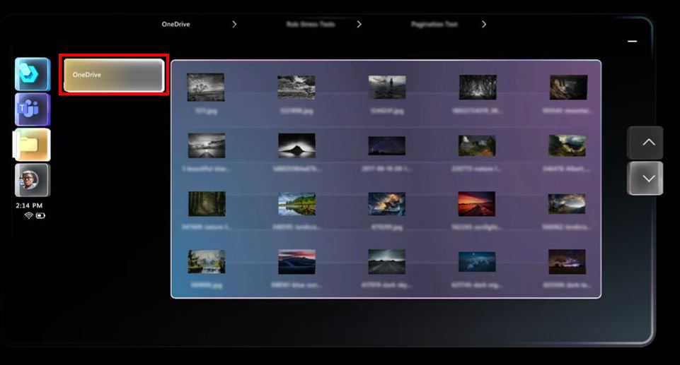 Screenshot of OneDrive screen with OneDrive button highlighted Screenshot of OneDrive screen with OneDrive button highlighted.
