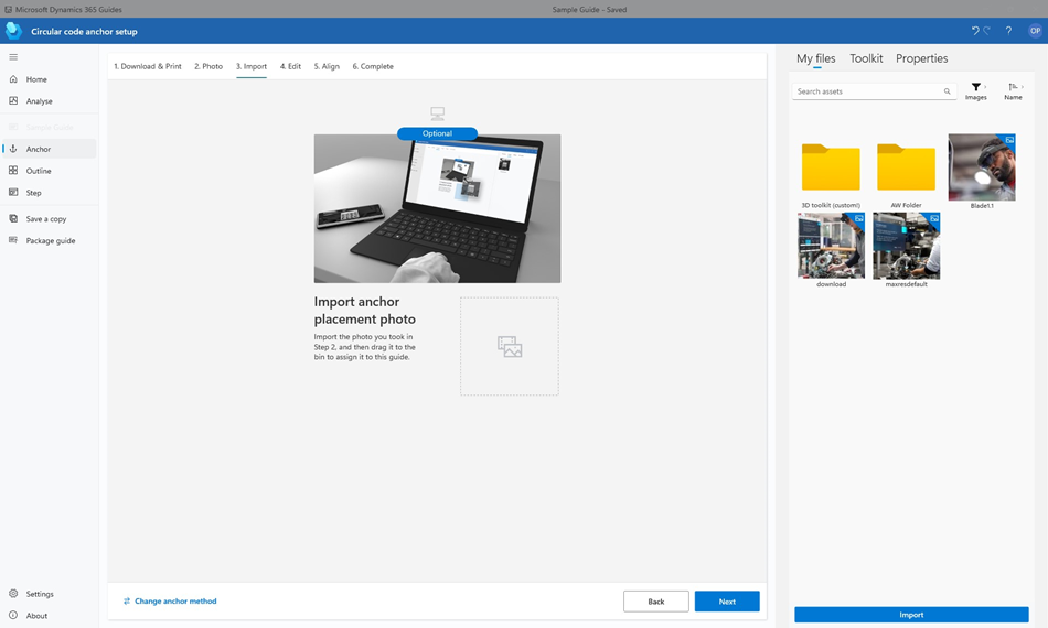Import button Import button.