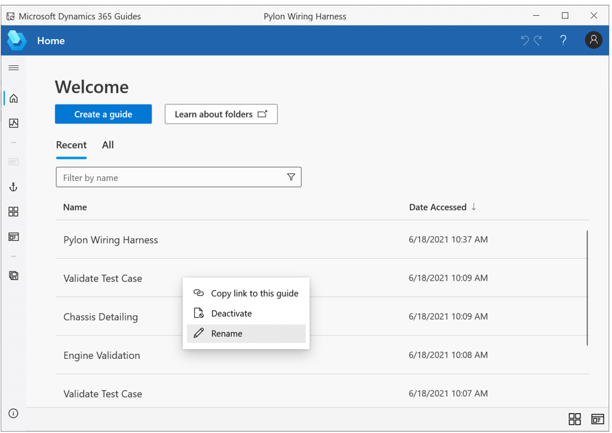 Rename command Rename command.