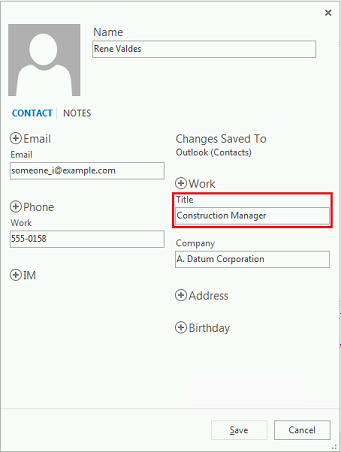 Contact with Job Title form in Dynamics 365 apps Contact with Job Title form in Dynamics 365 apps.