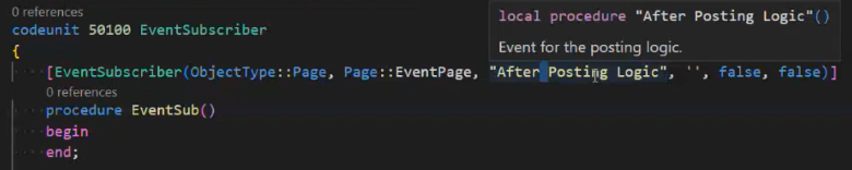 Tooltip on event parameter in Event Subscriber shows definition of the targeted Event Subscriber Tooltip on event parameter in Event Subscriber shows definition of the targeted Event Subscriber