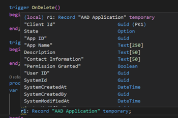 IntelliSense tooltip now displays temporary after a record name of type temporary table IntelliSense tooltip now displays temporary after a record name of type temporary table