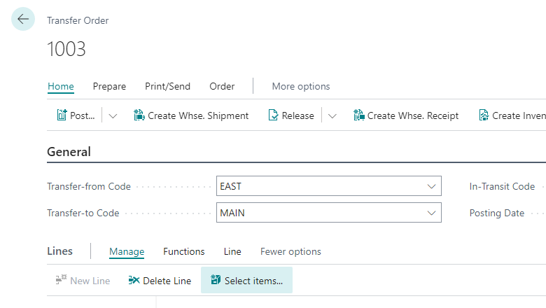 Select items Select items