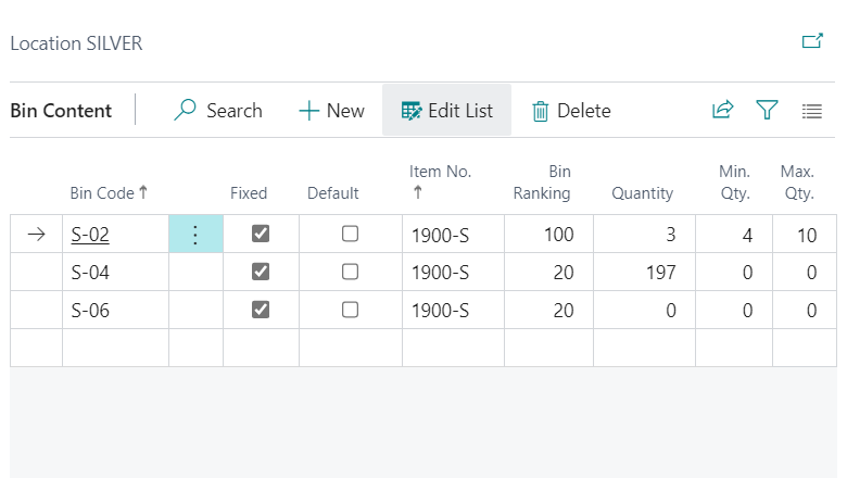 Screenshot of Bin Content Screenshot of Bin Content